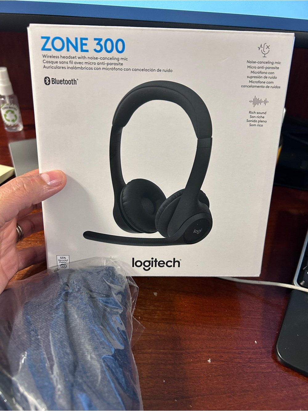 Logitech Zone 300 Wireless Headset - Black
